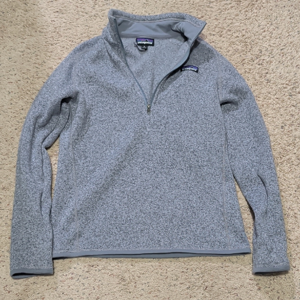 Patagonia Heathered Gray Quarter-Zip Fleece